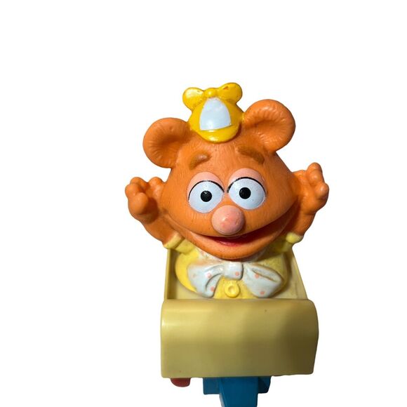 Vintage 1985 Jim Henson’s Muppet Babies Fozzie Bear 5” Train Cart Toy Hong Kong - Picture 9 of 9